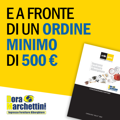 e a fronte di un ordine minimo di 500€